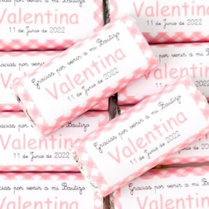 Chocolatina personalizada para recuerdo de bautizo o comunion